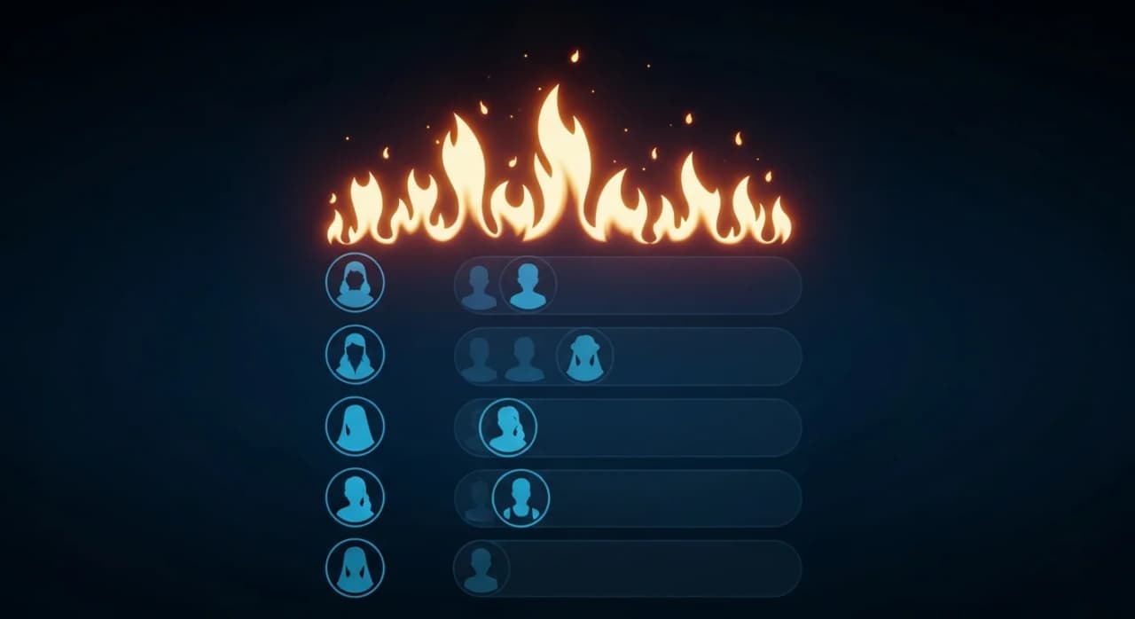 A LinkedIn post with its reaction count highlighted, the reactions modal open beside it listing the names of people who reacted.