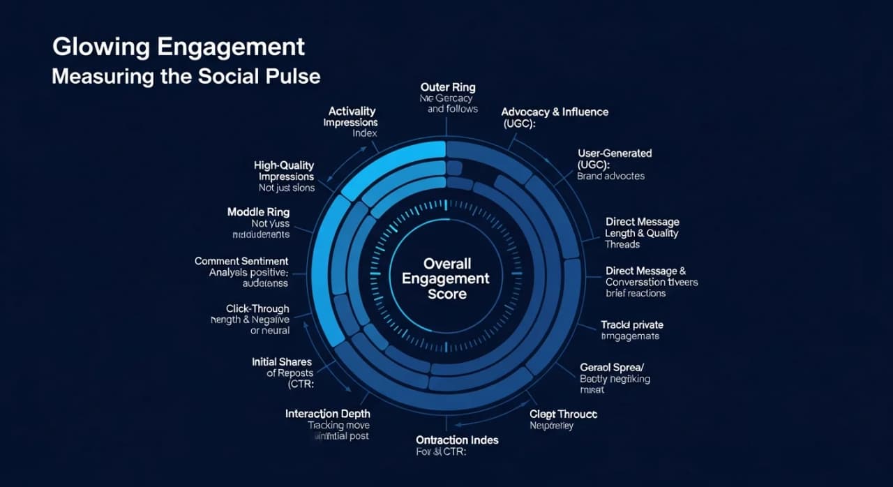 A ranked list of LinkedIn engagement types, comment, reshare, reaction, profile view, follow and mention, plotted against an intent-strength axis