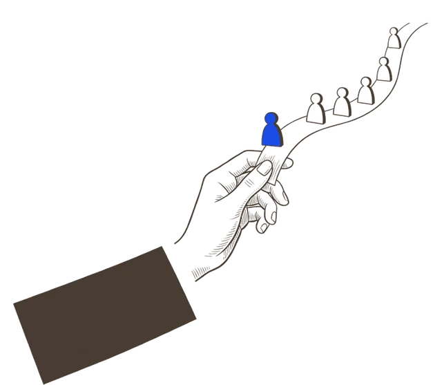 Someone opening a search link and getting the people behind it