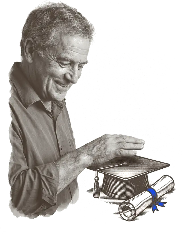 Someone reading a term calendar at a desk